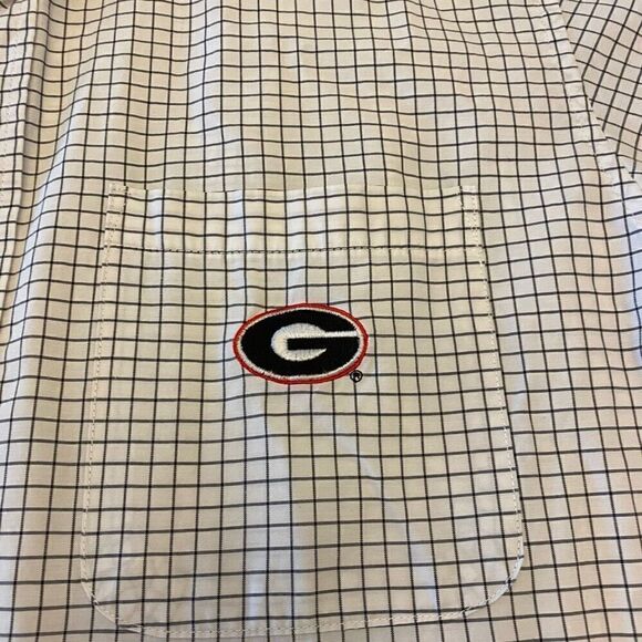Campus Specialties University of Ga UGA Short Sleeve Button Down Shirt Sz M - Picture 4 of 16